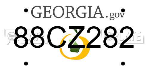88CZ282 Georgia License Plate