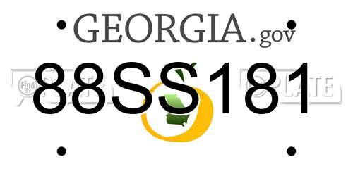 88SS181 Georgia License Plate