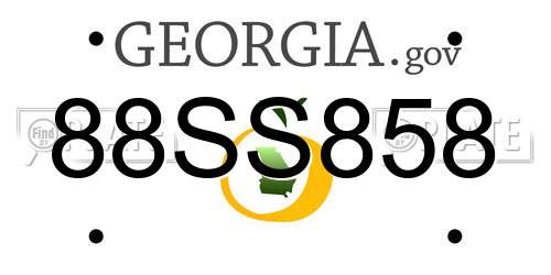 88SS858 Georgia License Plate