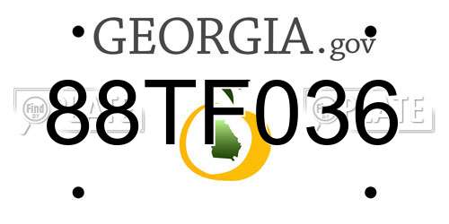 88TF036 Georgia License Plate