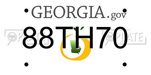 88TH70 Georgia License Plate