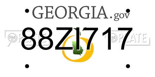 88ZI717 Georgia License Plate