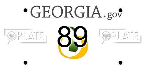 89 Georgia License Plate