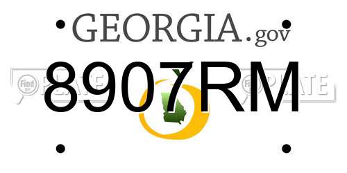 8907RM Georgia License Plate