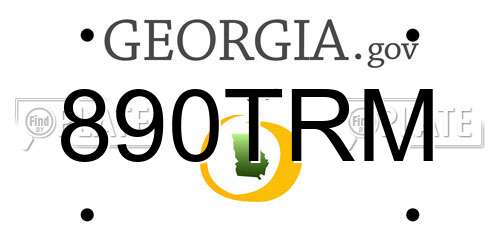 890TRM Georgia License Plate