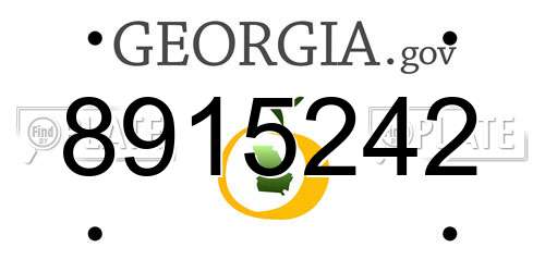 8915242 Georgia License Plate