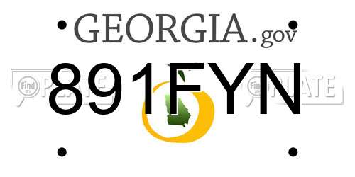891FYN Georgia License Plate