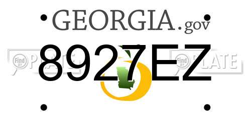 8927EZ Georgia License Plate