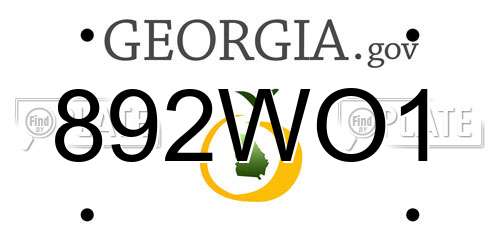 892WO1 Georgia License Plate