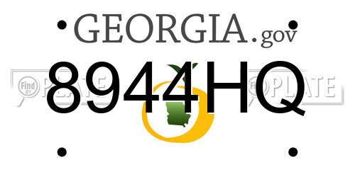 8944HQ Georgia License Plate
