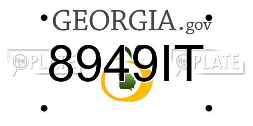 8949IT Georgia License Plate