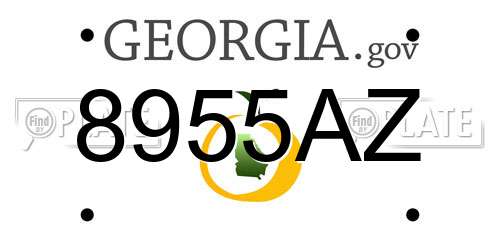 8955AZ Georgia License Plate