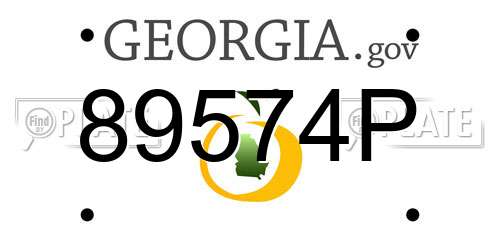 89574P Georgia License Plate