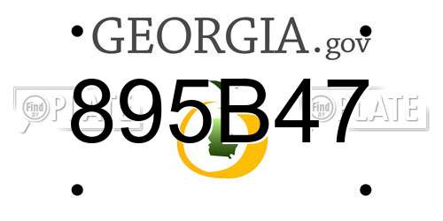 895B47 Georgia License Plate