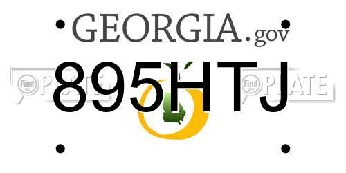 895HTJ Georgia License Plate