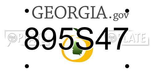 895S47 Georgia License Plate