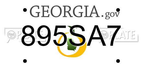 895SA7 Georgia License Plate