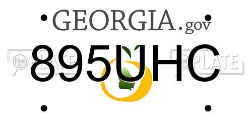 895UHC Georgia License Plate