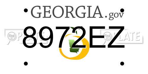 8972EZ Georgia License Plate