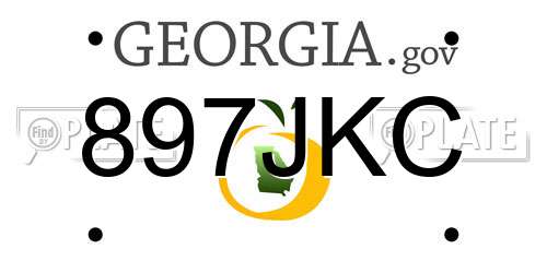 897JKC Georgia License Plate