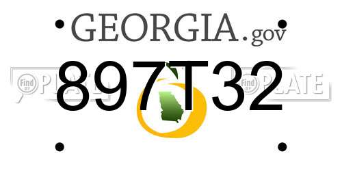 897T32 Georgia License Plate