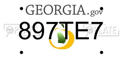 897TE7 Georgia License Plate