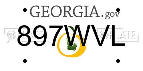 897WVL Georgia License Plate