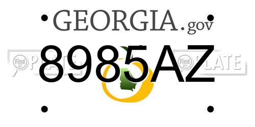 8985AZ Georgia License Plate