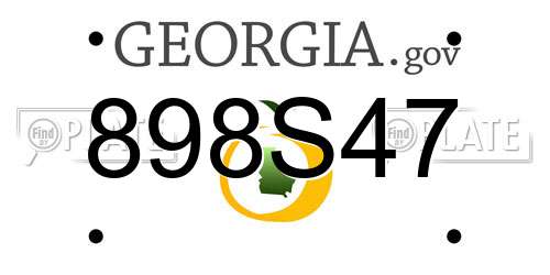898S47 Georgia License Plate