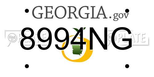 8994NG Georgia License Plate