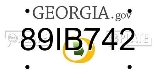 89IB742 Georgia License Plate
