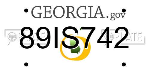 89IS742 Georgia License Plate