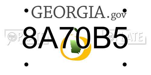 8A70B5 Georgia License Plate