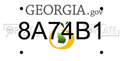 8A74B1 Georgia License Plate