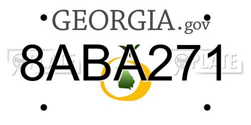 8ABA271 Georgia License Plate
