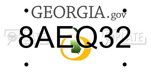 8AEQ32 Georgia License Plate