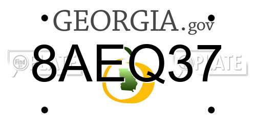 8AEQ37 Georgia License Plate