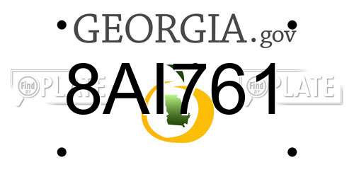 8AI761 Georgia License Plate
