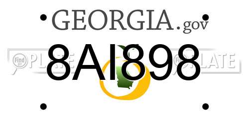 8AI898 Georgia License Plate