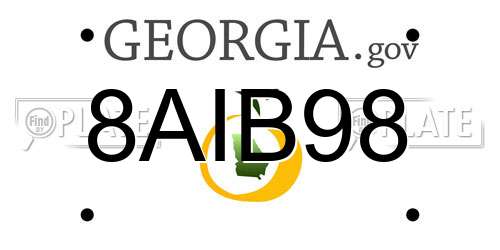 8AIB98 Georgia License Plate