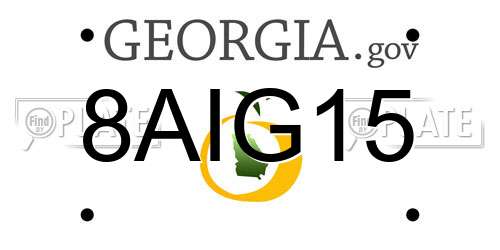 8AIG15 Georgia License Plate