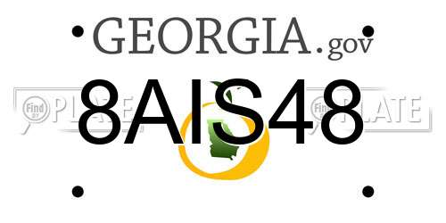 8AIS48 Georgia License Plate