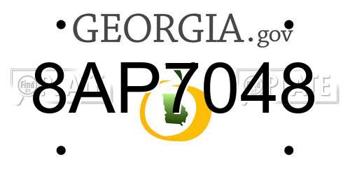 8AP7048 Georgia License Plate