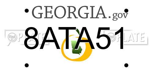 8ATA51 Georgia License Plate