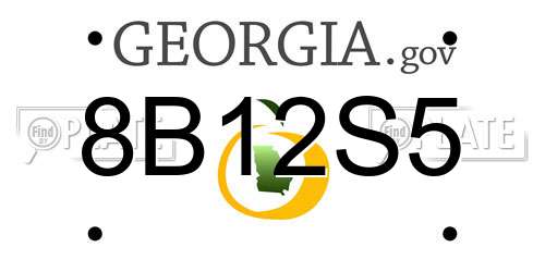 8B12S5 Georgia License Plate