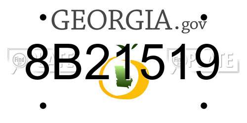 8B21519 Georgia License Plate