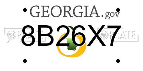 8B26X7 Georgia License Plate