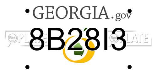 8B28I3 Georgia License Plate