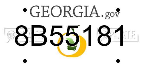 8B55181 Georgia License Plate