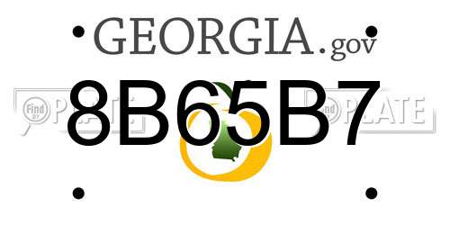 8B65B7 Georgia License Plate